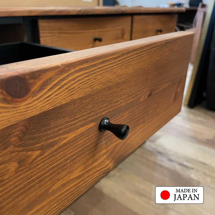 幅120cm・国産高品質！天然木無垢材オイル塗装たんす3段チェスト