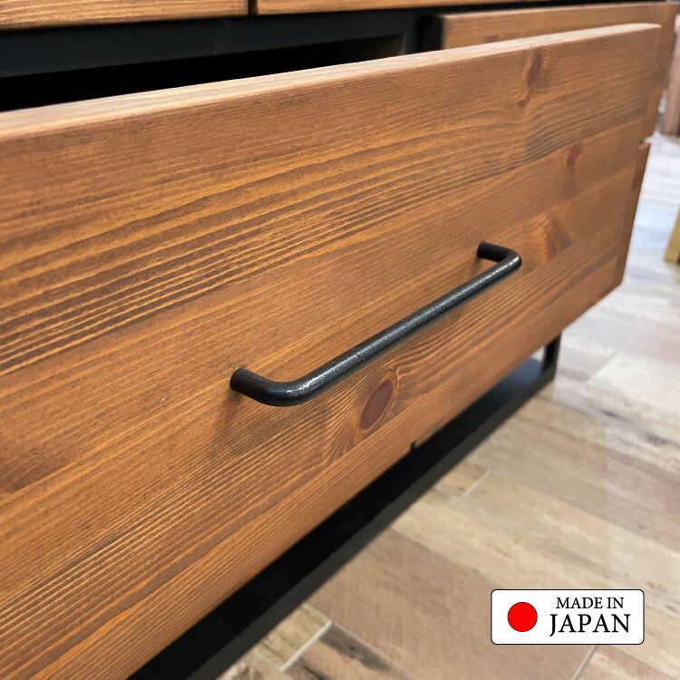 幅120cm・国産高品質！天然木無垢材オイル塗装たんす3段チェスト