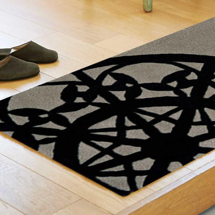 ブラックレース柄・ミニマット（70cm×120cm） |  | 02