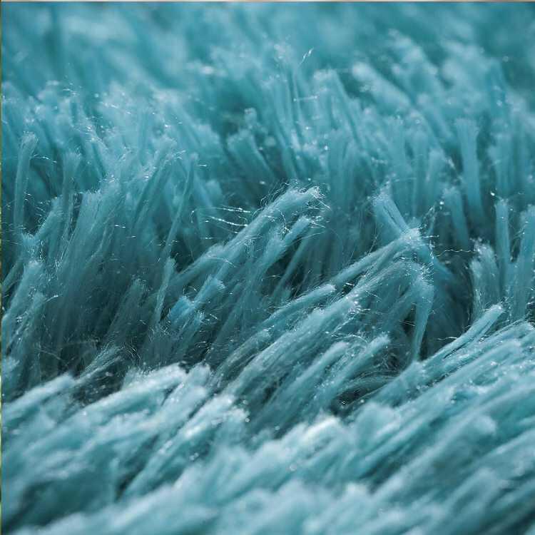 ラグマット シャギー ターコイズブルー 青 190cm×240cm 長方形