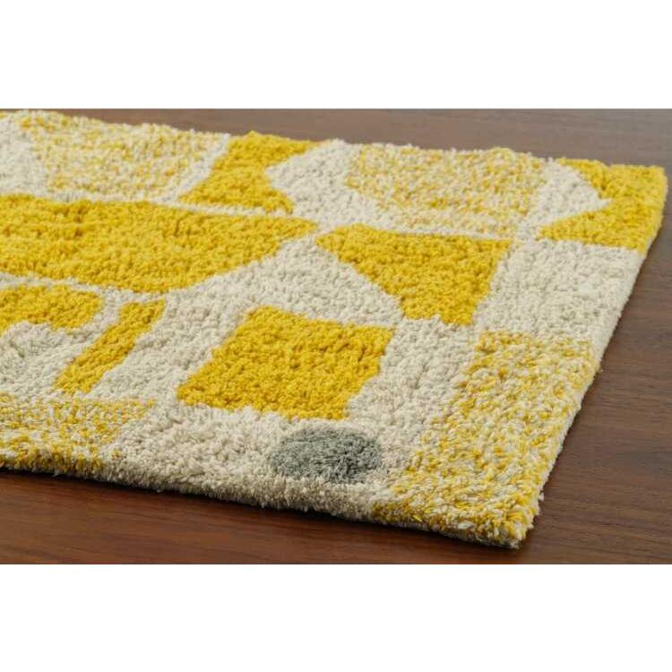 玄関マット 風水 室内 屋内 黄色 イエロー 玄関 おしゃれ 洗濯機 洗える 50×70cm コンパクト コットン 綿100％ 人気 ナチュラル 北欧 |  | 03