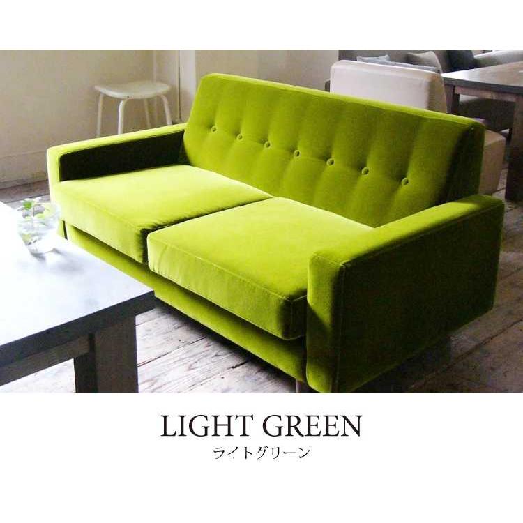 正規品販売！ 2人掛けソファ モケットグリーン 140cm ラブソファ