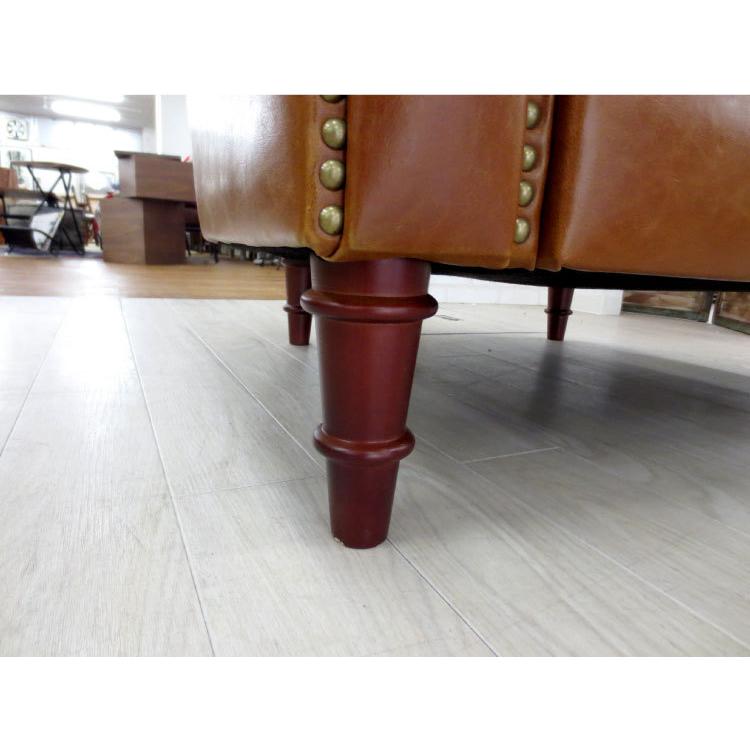 ソファー　3人掛け　ソフトレザー製　ゴージャス　ポケットコイル　完成品　幅187cm　室内搬入_8