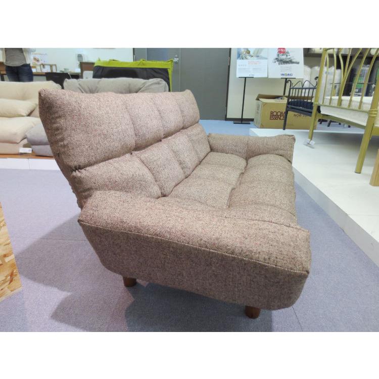 ソファー リクライニング 2人掛け 布 ファブリック製 コンパクト 完成