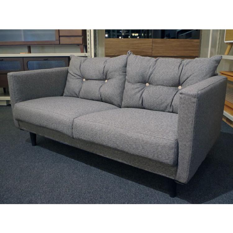 ソファー　2人掛　布製　ファブリック　グレー　幅144cm　完成品　室内搬入 |  | 02