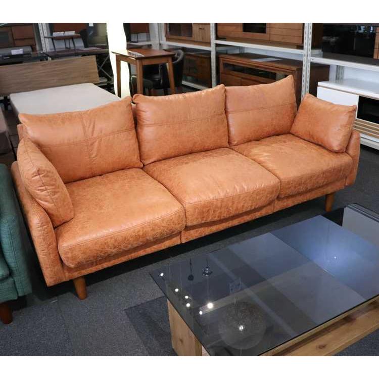 レトロブラウン　ソファ ダイニングソファ 3点セット/ヴィンテージテイストのダイニング