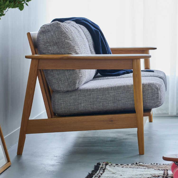 3人掛けソファ 幅182 ロータイプ ナチュラル 家具 E127 3人掛けソファ 幅182 ロータイプ ナチュラル 家具 E127