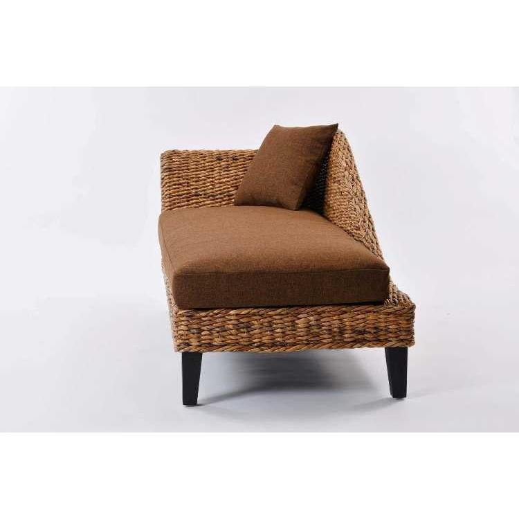 カウチソファ 幅160cm・籐ラタン＆ファブリックソファー 今なら室内