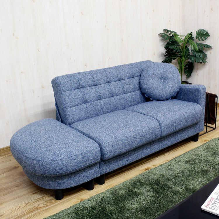 【Mikky様購入分】ソファ 布製 青色 大きい ファミリー カウチソファ Mikky様購入分】ソファ 布製 青色 大きい ファミリー カウチ