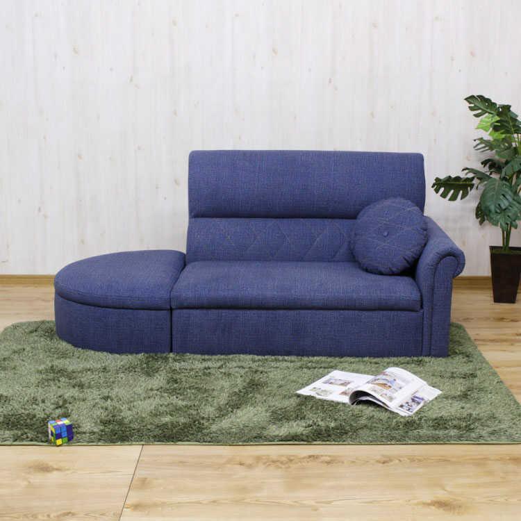 幅116cm／166cm・座面下収納＆コンセント付・キズに強い特殊な布製・多