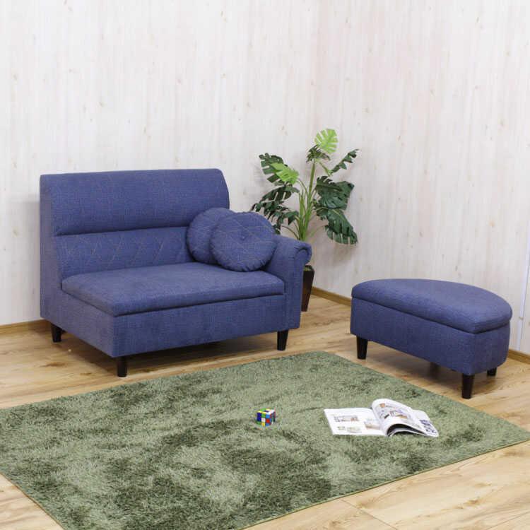 幅116cm／166cm・座面下収納＆コンセント付・キズに強い特殊な布製・多