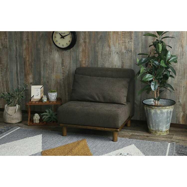一人掛けソファー 幅75 1P 一人用ソファ 布製 ファブリック カーキ クッション付き ふかふか おしゃれ かっこいい ヴィンテージ アームレス |  | 01