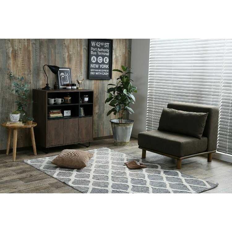 一人掛けソファー 幅75 1P 一人用ソファ 布製 ファブリック カーキ クッション付き ふかふか おしゃれ かっこいい ヴィンテージ アームレス |  | 03