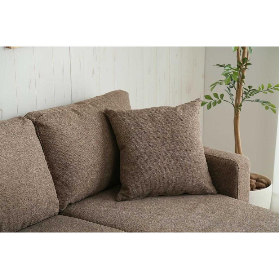ソファ ソファー L字ソファー 3人掛け おしゃれ 北欧 布 ブラウン クッション付き 三人 幅168cm リビング シンプル ナチュラル カウチソファ |  | 02