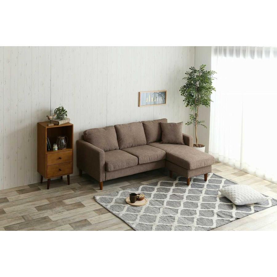 ソファ ソファー L字ソファー 3人掛け おしゃれ 北欧 布 ブラウン クッション付き 三人 幅168cm リビング シンプル ナチュラル カウチソファ |  | 04