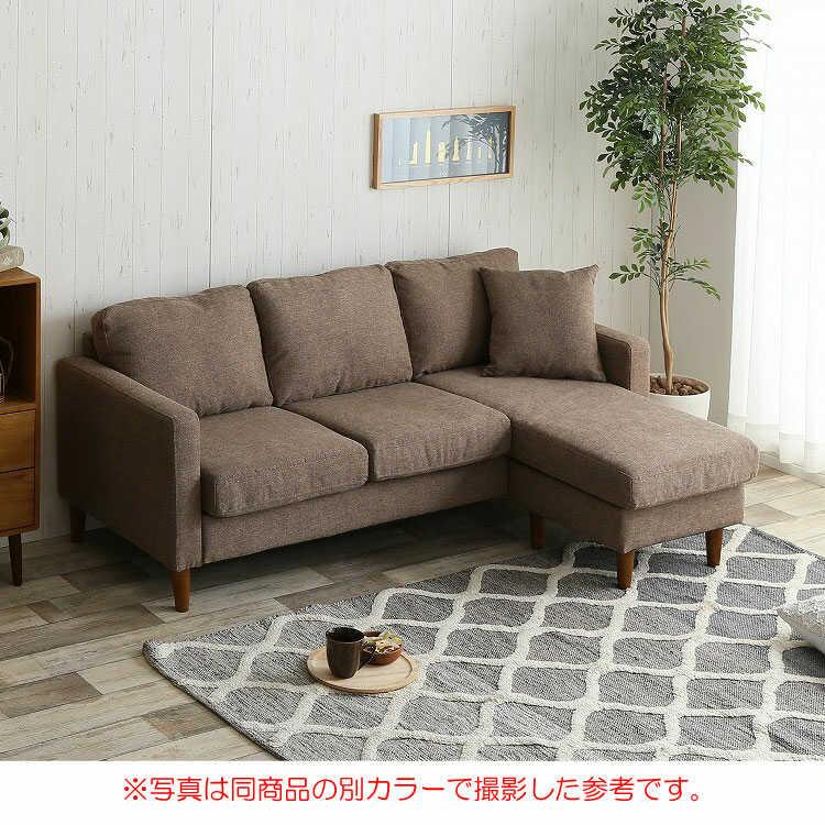 ソファ ソファー L字 3人掛けソファ おしゃれ 北欧 布 ネイビー