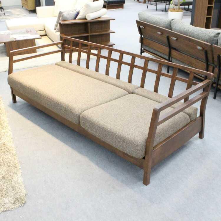 地域限定SALE適応中！】ソファー 3人掛けソファー 高級 布 天然木