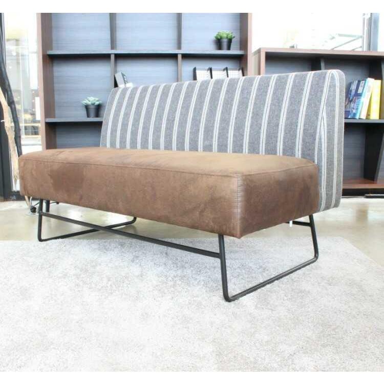 ソファー ソファ 2人掛け お洒落 ストライプ ヴィンテージ レトロ 肘