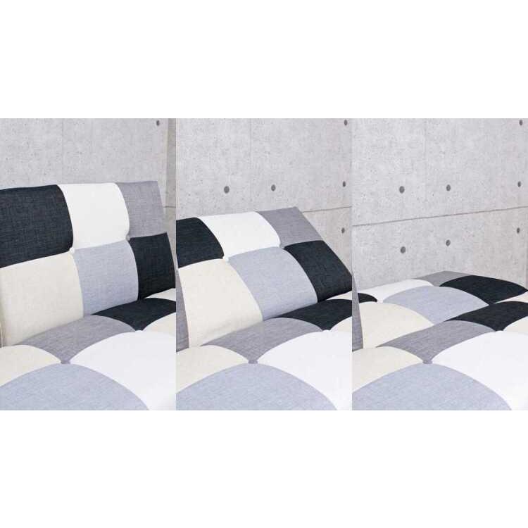 ソファーベッド　小テーブル付き　パッチワーク柄　グレーMIX　ソファ　新品 s7hlSIi0hEhheiXDjKjc-e0jt-