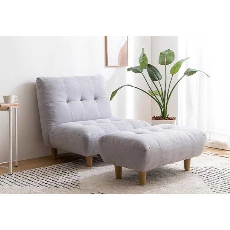 【新品】ソファー シングル 1人用 グレー 足置き付き ソファー シングル 1人用 グレー 足置き ソファ 1人 ソファー