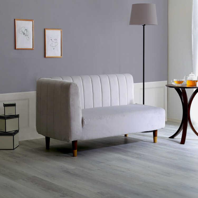 二人掛けソファ 小さめ カウチソファ おしゃれ グレー ベロア生地 片肘 上品 北欧 モダン クール コンパクト 一人暮らし かわいい 足伸ばせる |  | 01