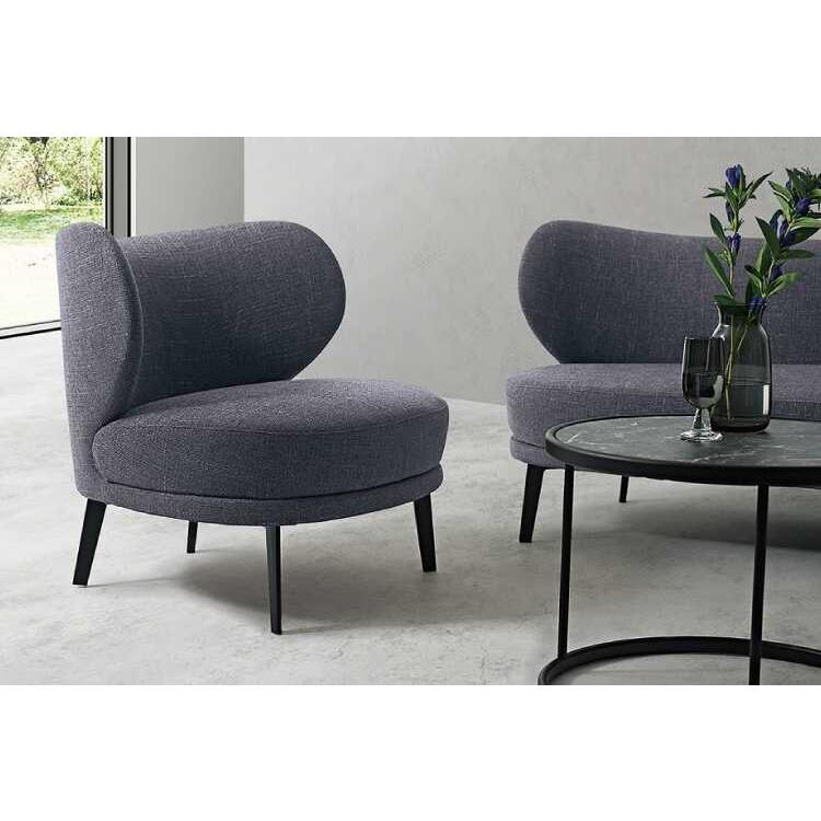 ソファー 一人掛けソファ 1人用 一人用 グレー 布製 ファブリック 高級