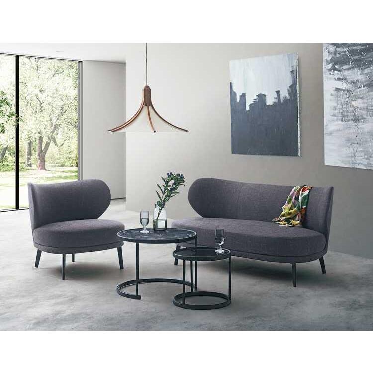 ソファー 一人掛けソファ 1人用 一人用 グレー 布製 ファブリック 高級