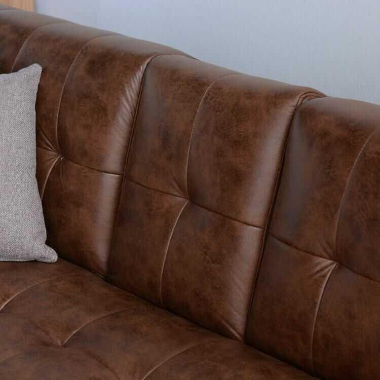 幅180cm・ミニテーブル付きソファーベッド シリコンフィル・ファブリックレザー張り Sバネ ウレタンフォーム 木  おしゃれ リクライニング ファニチャー 家具 |  | 07