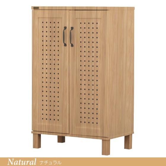 シューズボックス 大容量 幅58cm パンチング扉 ロータイプ 通気性 両開き 2枚扉 移動棚 北欧 おしゃれ 玄関収納 靴箱 下駄箱 ひとり暮らし 新婚 |  | 04