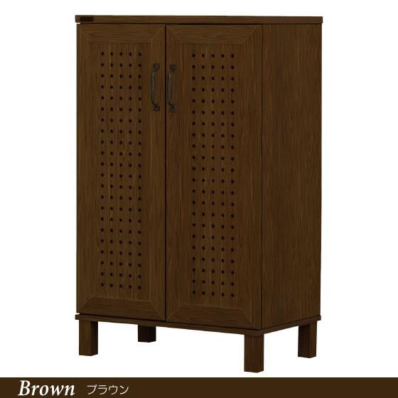 シューズボックス 大容量 幅58cm パンチング扉 ロータイプ 通気性 両開き 2枚扉 移動棚 北欧 おしゃれ 玄関収納 靴箱 下駄箱 ひとり暮らし 新婚 |  | 07