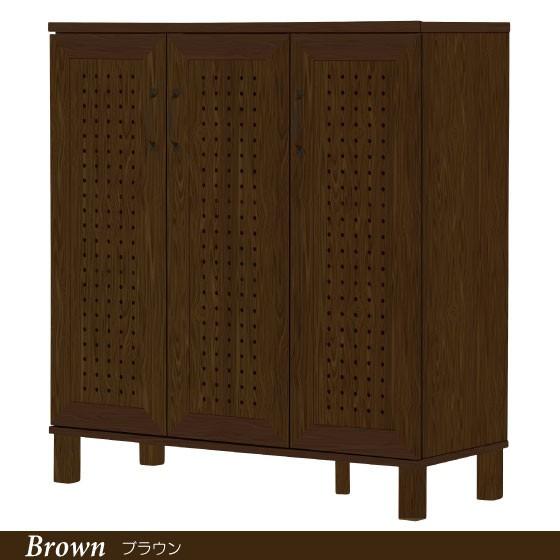 シューズボックス 大容量 幅87cm パンチング扉 ロータイプ ワイド 3枚扉 通気性 両開き 片開き 移動棚 北欧 おしゃれ 玄関収納 靴箱 下駄箱 |  | 07