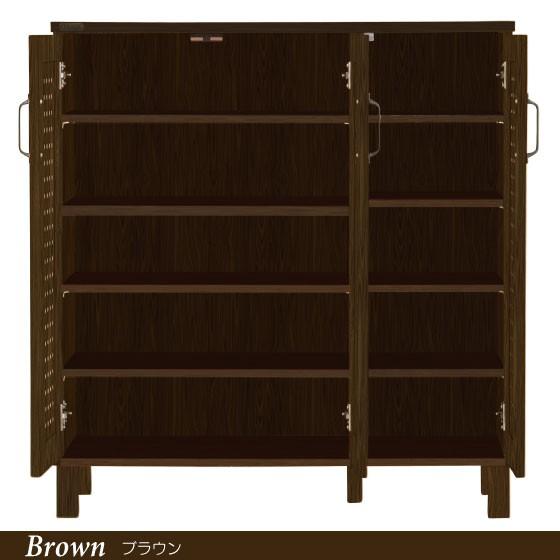 シューズボックス 大容量 幅87cm パンチング扉 ロータイプ ワイド 3枚扉 通気性 両開き 片開き 移動棚 北欧 おしゃれ 玄関収納 靴箱 下駄箱 |  | 09