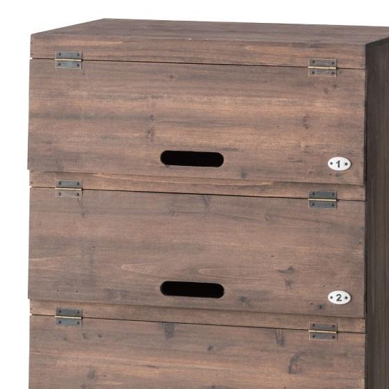 幅55cm・天然木杉製・フラップ扉シューズラック（完成品） |  | 02