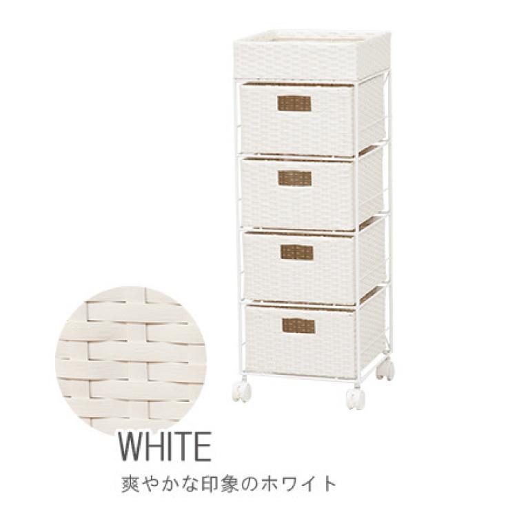 チェスト ランドリーチェスト 引き出し 収納 洗面所 ランドリー 完成品 キャスター付き おしゃれ シンプル 5段 幅30cm スチール ホワイト |  | 02