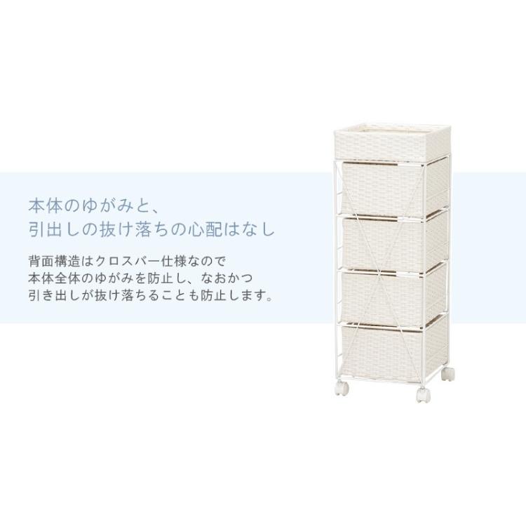 チェスト ランドリーチェスト 引き出し 収納 洗面所 ランドリー 完成品 キャスター付き おしゃれ シンプル 5段 幅30cm スチール ホワイト |  | 07