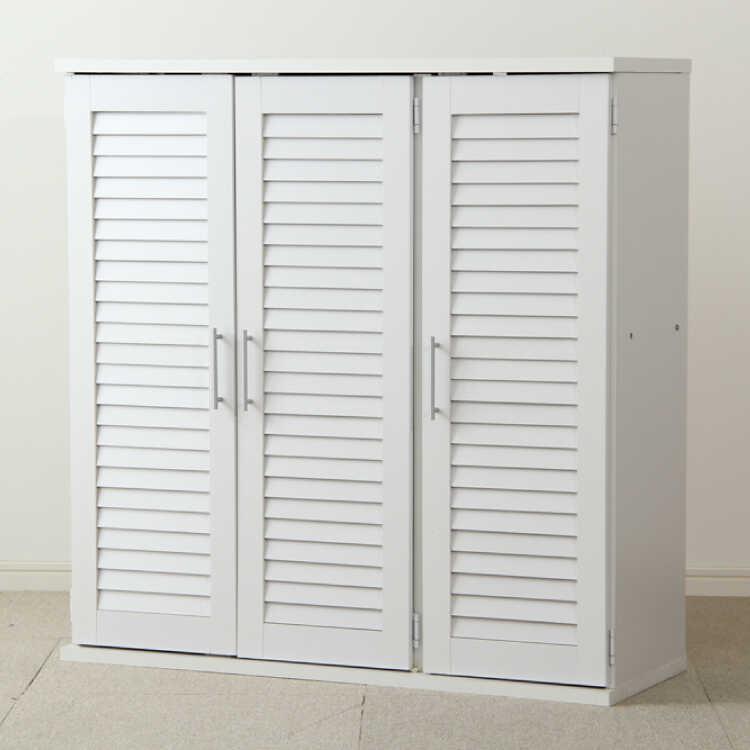 512　シューズボックス 下駄箱 ルーバー 90タイプ ホワイト DVD収納 512シューズボックス 下駄箱 ルーバー 90タイプ ホワイト DVD収納