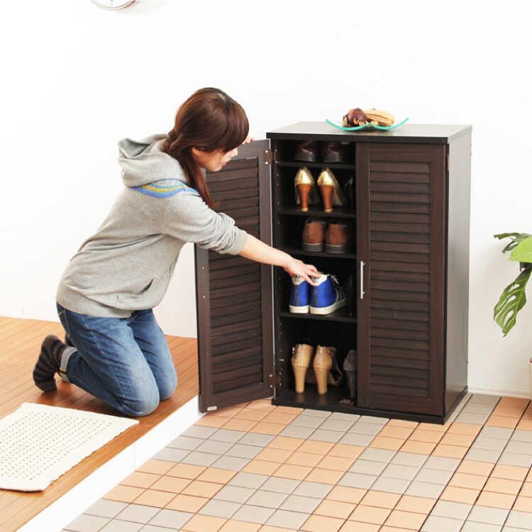 下駄箱 シューズボックス 靴箱 60cm幅 収納 玄関収納 ダークブラウン 下駄箱 靴箱 シューズボックス 収納 玄関収納 幅60 コンパクト スリム