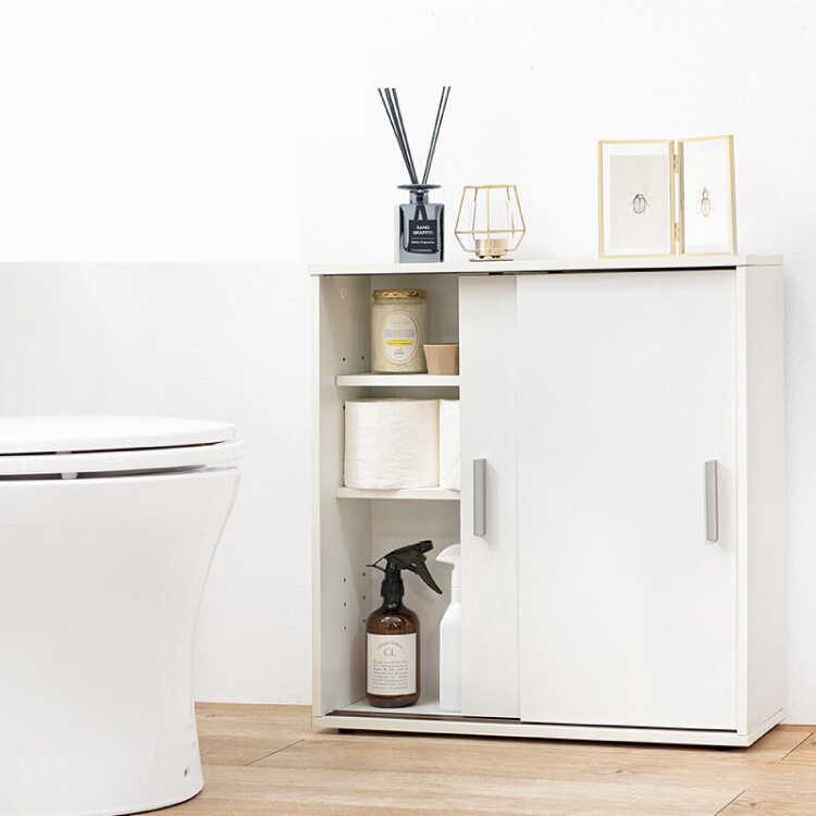 キャビネット　　ホワイト キャビネット 幅60 白色 ホワイト 引き戸 薄型 スリム 玄関 収納