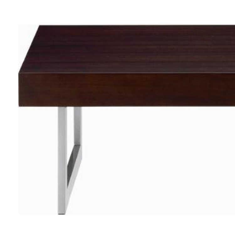 リビングテーブル　幅110cm　シンプル　長方形　ウッド　木目天板　スチール脚　角型 |  | 06