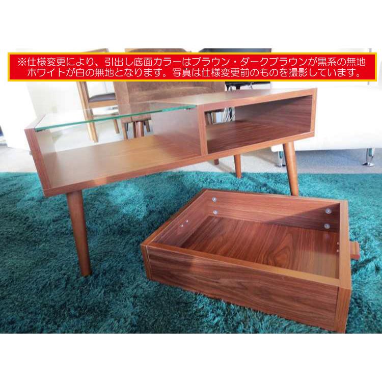 リビングテーブル　ガラス　ウッド調　収納付　棚　引き出し　ディスプレイ |  | 11