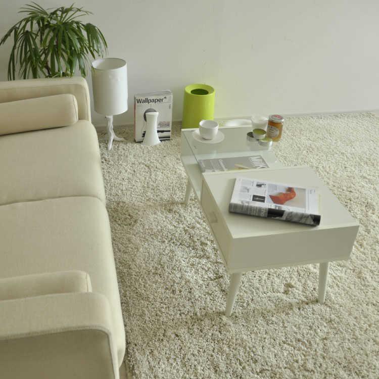 リビングテーブル　ガラス　ウッド調　収納付　棚　引き出し　ディスプレイ |  | 17