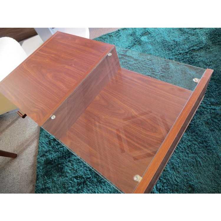 リビングテーブル　ガラス　ウッド調　収納付　棚　引き出し　ディスプレイ |  | 04