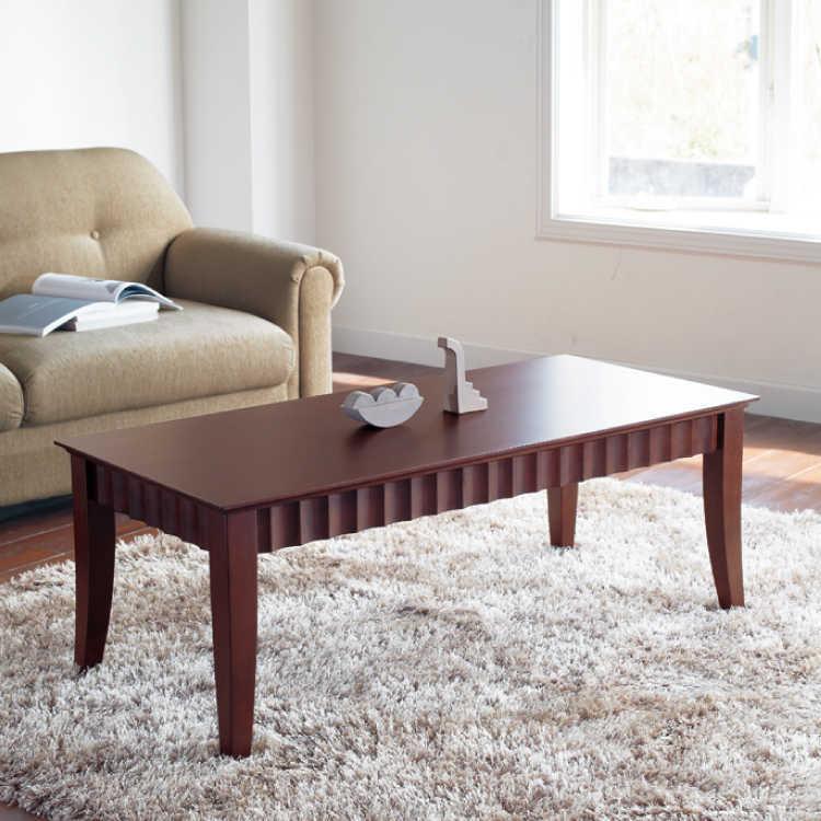 センターテーブル　天然木製　幅110cm　ラバーウッド |  | 04