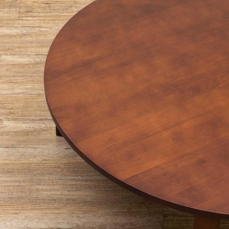 テーブル 折りたたみ ちゃぶ台 丸型 円形 天然木製 ラバーウッド