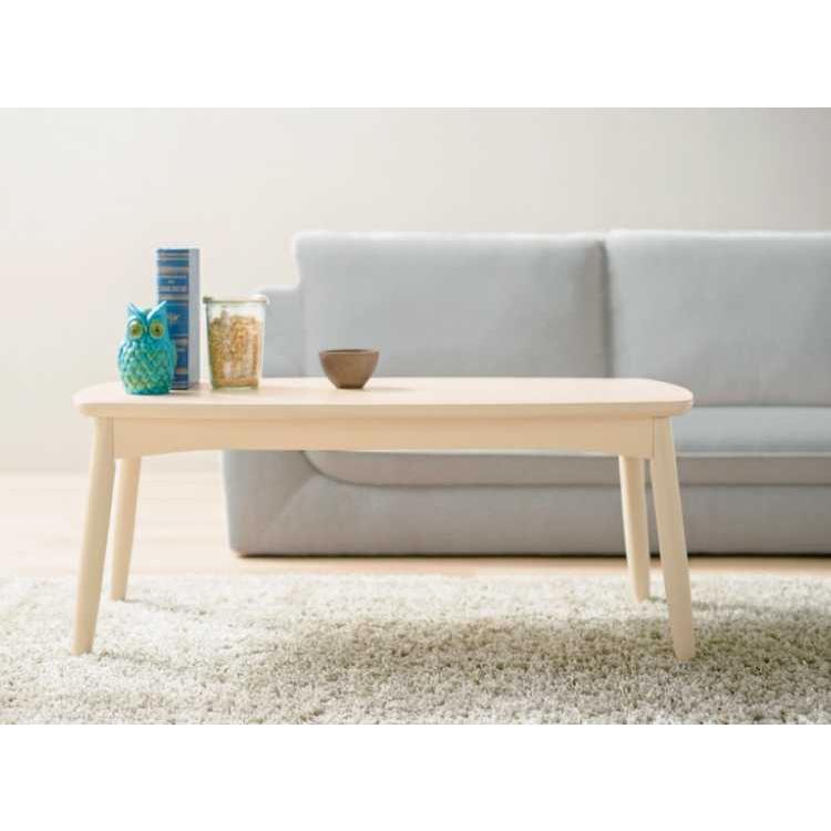 幅100cm・高品質リビングテーブル木製（アッシュ材／ウォールナット材） |  | 05