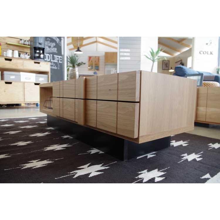 センターテーブル　幅110cm　北欧　ナチュラル　引出し　収納付　大容量　日本製　完成品 |  | 03