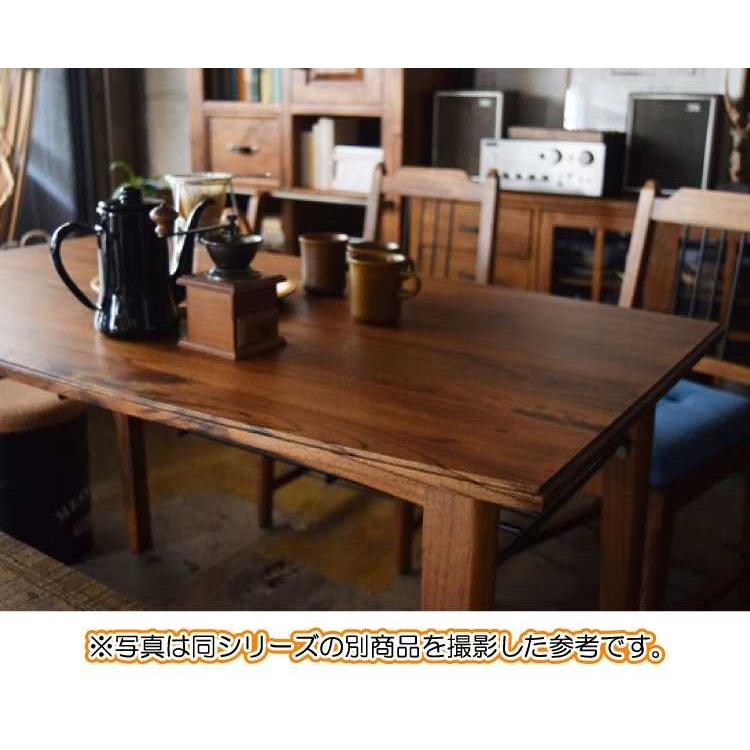 幅110cm・天然木ミンディ製ローテーブル（棚付き／完成品