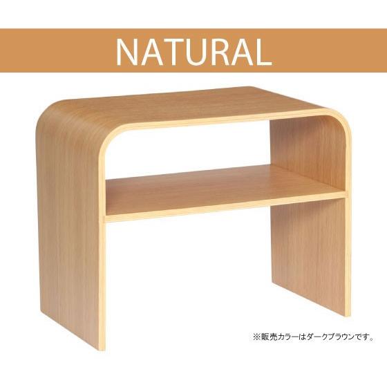 ダークブラウンの2段サイドテーブル サイドテーブル ヤマダオリジナル YST170033DBR42 ダーク