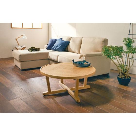 リビングテーブル　円形　ちゃぶ台　和風　直径80cm　天然木製　オーク |  | 04