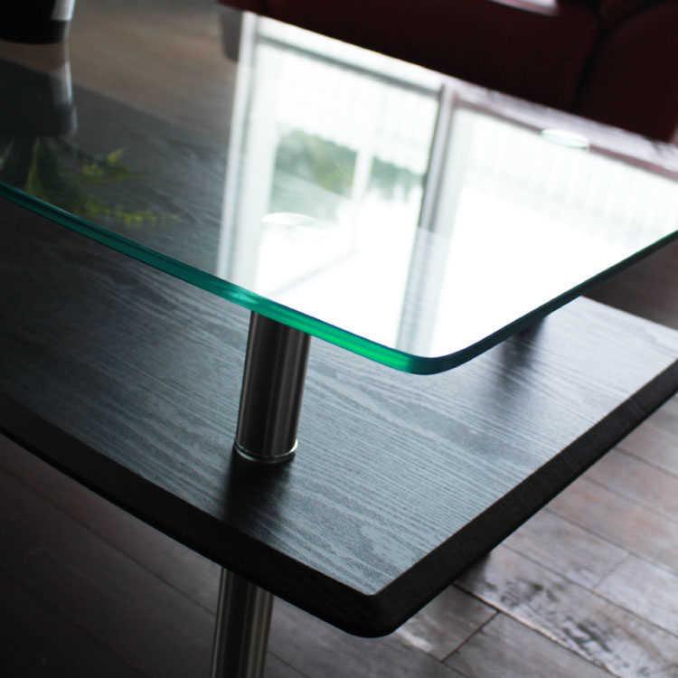 ブラウン ガラス天板 センターテーブル 110cm 東谷 センターテーブル 幅110cm ガラステーブル ガラス天板 木製